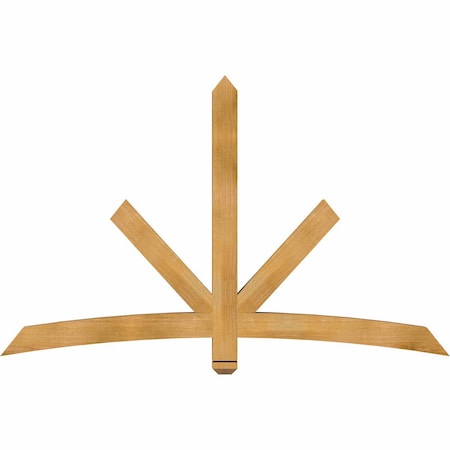 Ekena Millwork Alberta Rough Sawn Timber Gable Bracket, Western Red Cedar, 72"W x 45"H x 4"D x 4"F, 15/12 Pitch GBW072X45X0404ALB00RWR